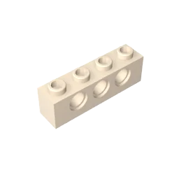 Gobricks GDS-625 Technical Brick 1x4 3-Hole | Compatible with Lego 3701 alternate view