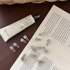 High Quality Small Pearl Flower Hair Clip for Front Bangs Korean Elegant   Side Clip Women Daily Office New Hair Clips for Women