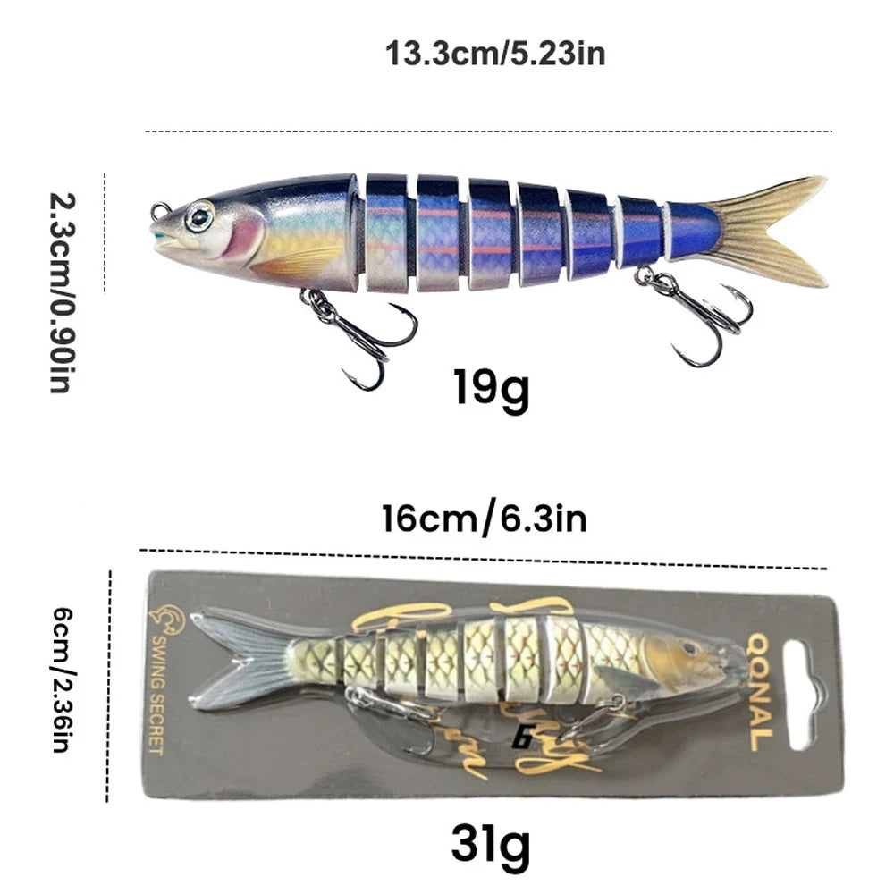 Fishing Lure Multi-Joint Fish Fishing Kit Slow Sinking Realistic Hard Lure Swimbait F lifestyle view