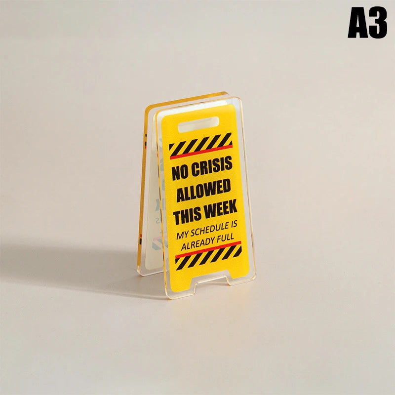 Acrylic Desk Sign "Leave Me Alone, I'm Busy" | Humorous Office Decor