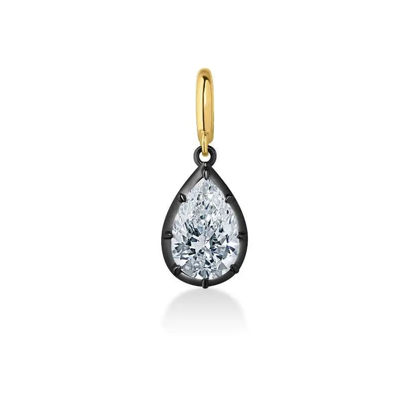 Minimalist Women's Geometric White Zircon Necklace Thin Bead Chain Pendant Non-fadi additional angle