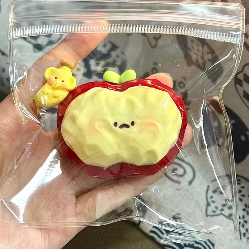 Red Apple Strawberry Egg Tart Strawberry Cream Bar Stress Relief Toy Sensory Toy For Kid detail view