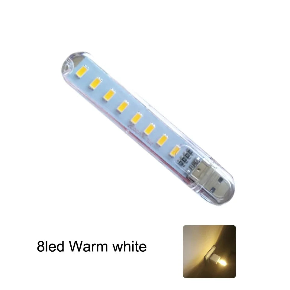 Mini USB LED Book Light | RGB Ultra Bright Reading Lamp with 3 Brightness Levels additional angle