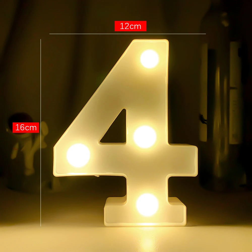 Creative Luminous Letter Night Light | Battery-Powered LED Decor for Parties detail view