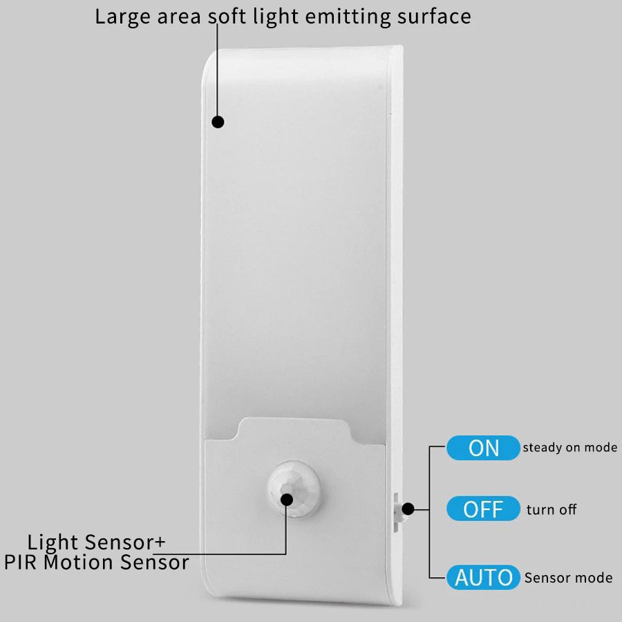 Rechargeable Motion Sensor LED Night Light | Portable Night Lamp for Bedroom Kitchen C close-up view