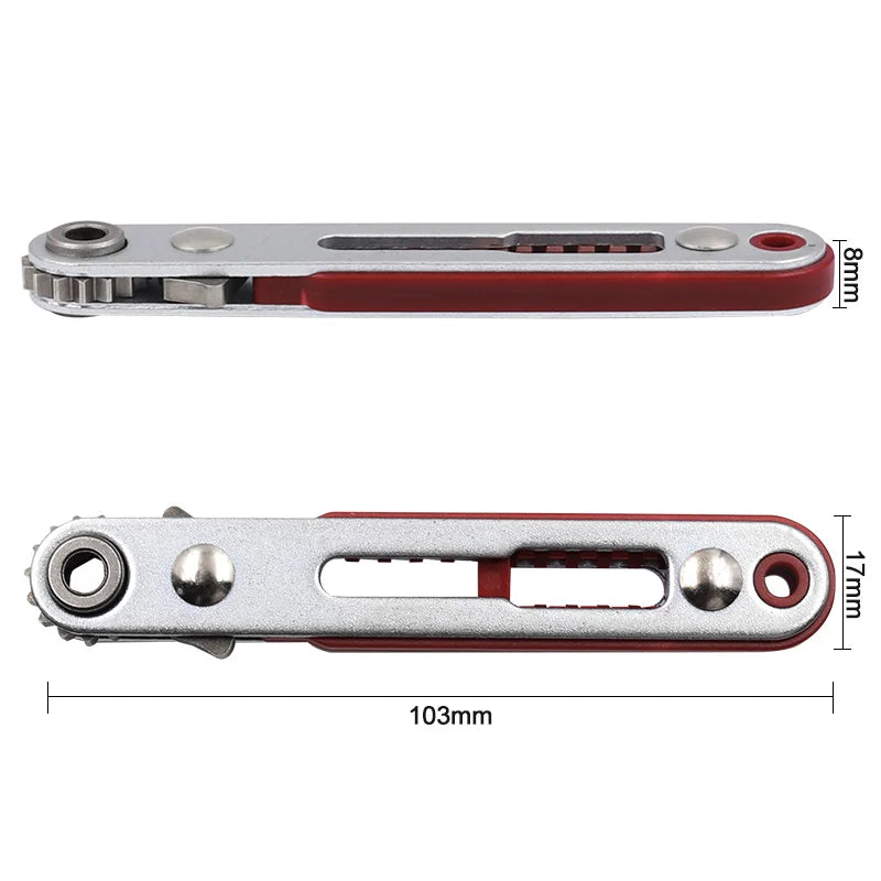 Mini Ratchet Wrench Set | 1/4 Inch Drive Hex Torx Screwdriver Bits additional angle