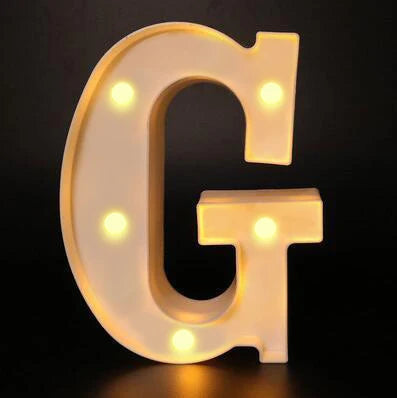 16cm Letter LED Night Light | Alphabet Luminous Decorative Lamp for Party close-up view
