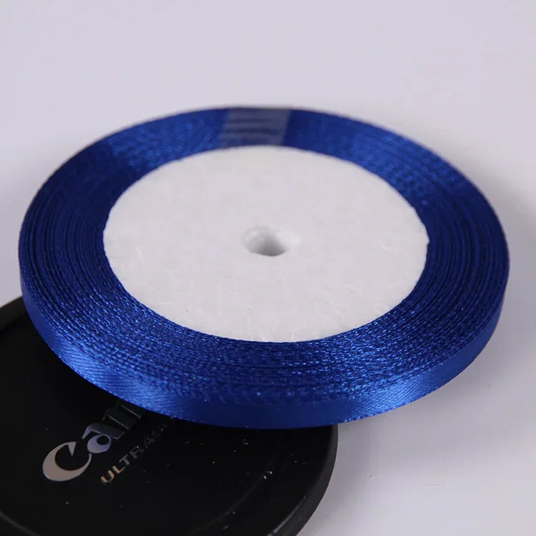 22 Meters/Roll 6mm Silk Satin Ribbons Christmas Halloween Birthday Party Gift Wrapping close-up view
