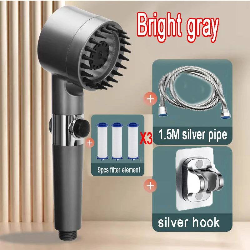 4 Modes Shower Head High Pressure Showerhead One-Key Stop Water Massage Shower Head W lifestyle view