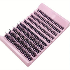 200Pcs Natural Look Cluster Lashes - Mixed Lengths 8-16Mm, Diy Eyelash Extensions For close-up view