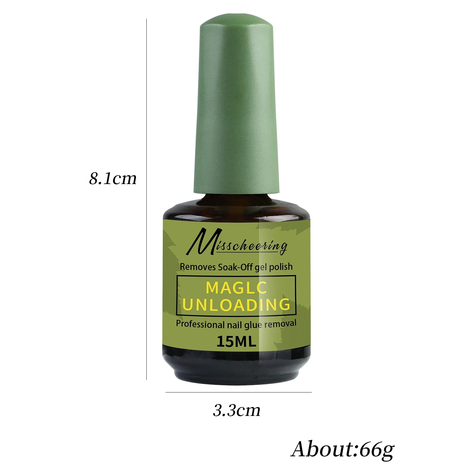 Misscheering 15ml Magic Fast Nail Gel Polish Remover Clean UV Soak Off Semi Permane additional angle