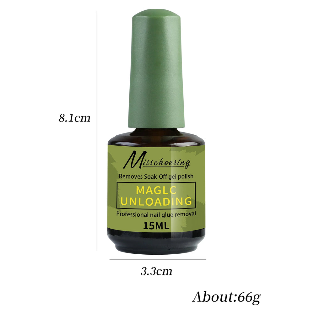 Misscheering 15ml Magic Fast Nail Gel Polish Remover Clean UV Soak Off Semi Permane additional angle