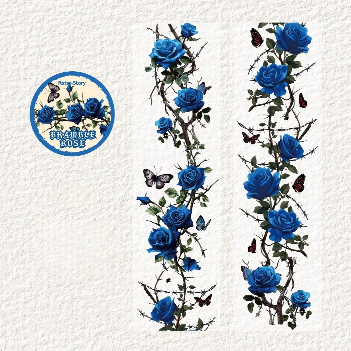 Floral Theme Decorative Adhesive Tapes | Scrapbooking and Craft Stickers detail view