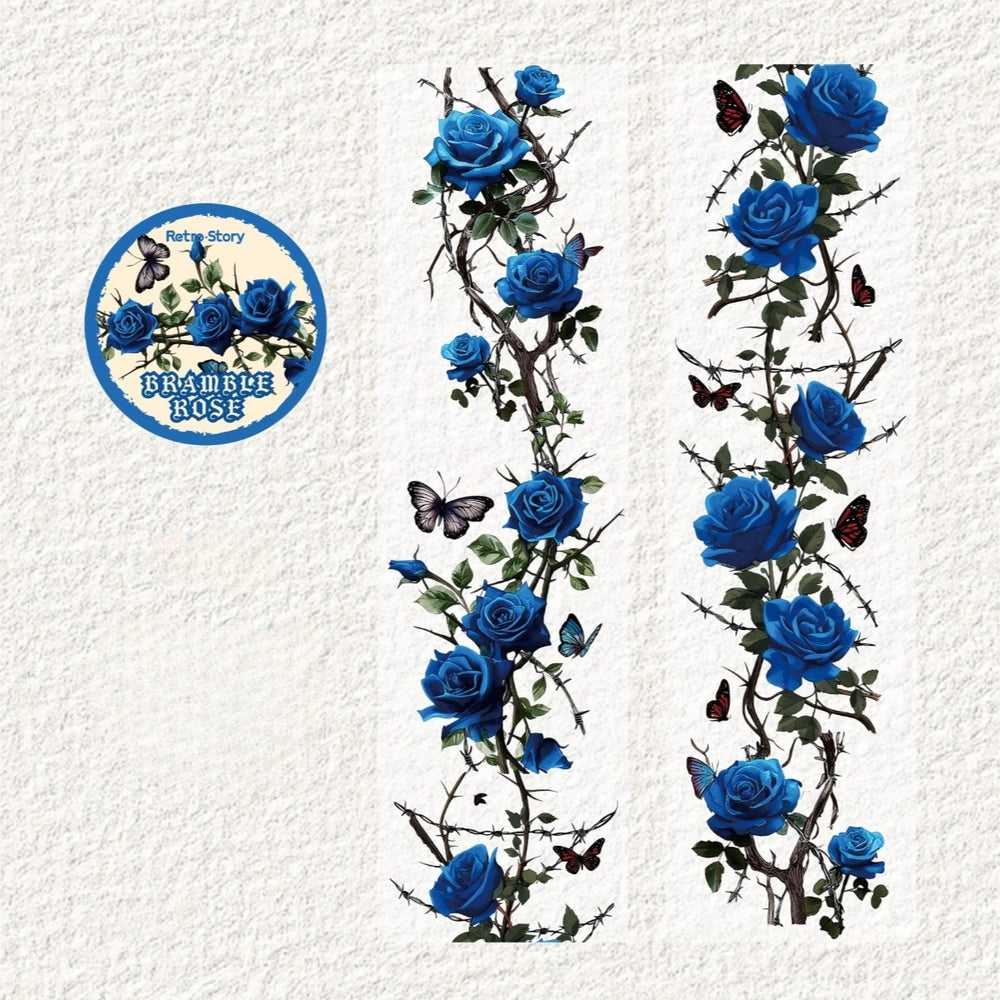 Floral Theme Decorative Adhesive Tapes | Scrapbooking and Craft Stickers detail view
