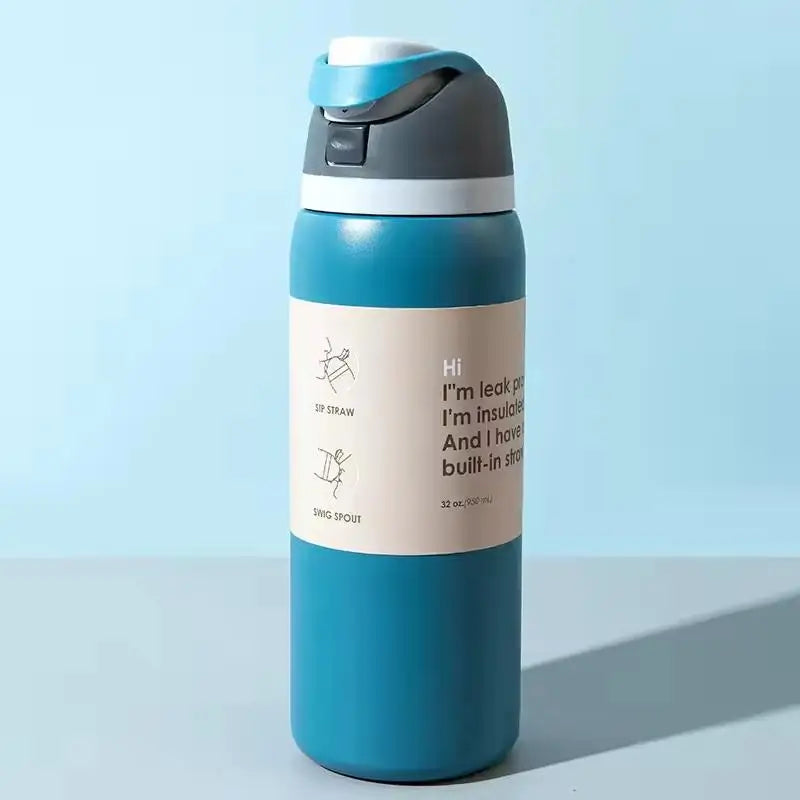 Vacuum Flasks & Thermoses Water Bottle Drinkware Thermo Tumbler Stainless Steel The additional angle