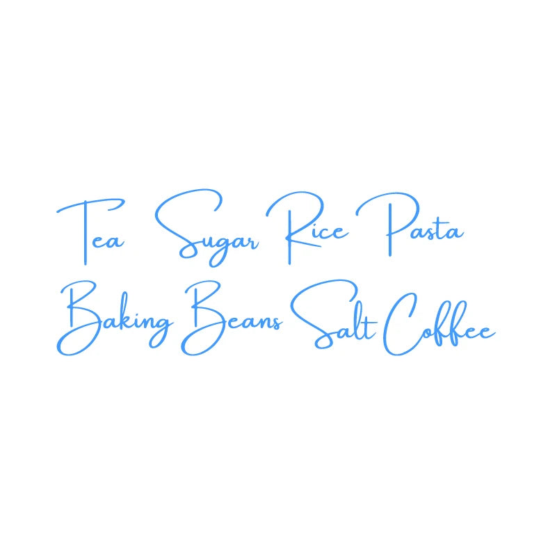 Kitchen Canister Labels Sticker Set | Waterproof Vinyl Decals for Tea Coffee Sugar detail view