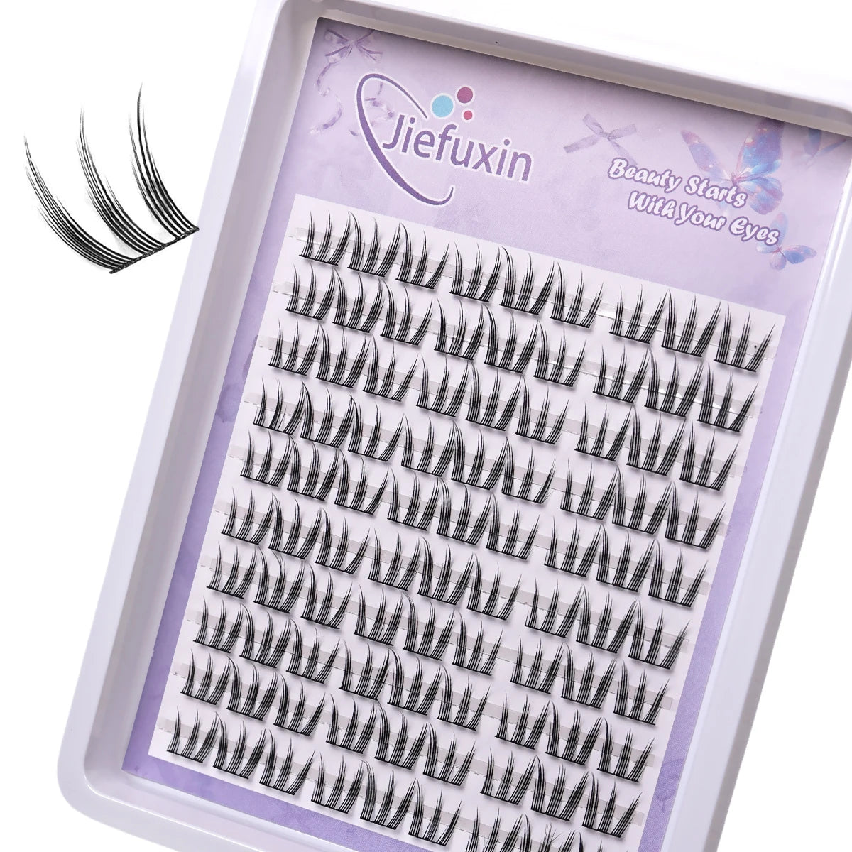 Natural Look DIY Lashes Extension Kit Cute Cat Paw False Eyelashes for Enlarged Eyes Mak detail view