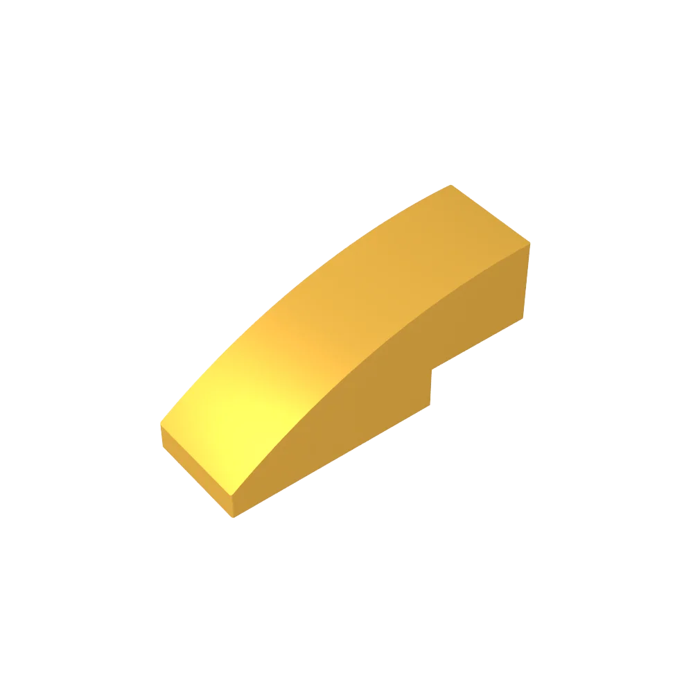 Gobricks GDS-657 Slope, Curved 3 x 1 | Compatible Building Block for Creative Construc close-up view