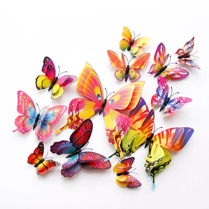 3D Butterfly Wall Stickers | 12/24pcs Magnetic Decor for Refrigerator and Walls lifestyle view