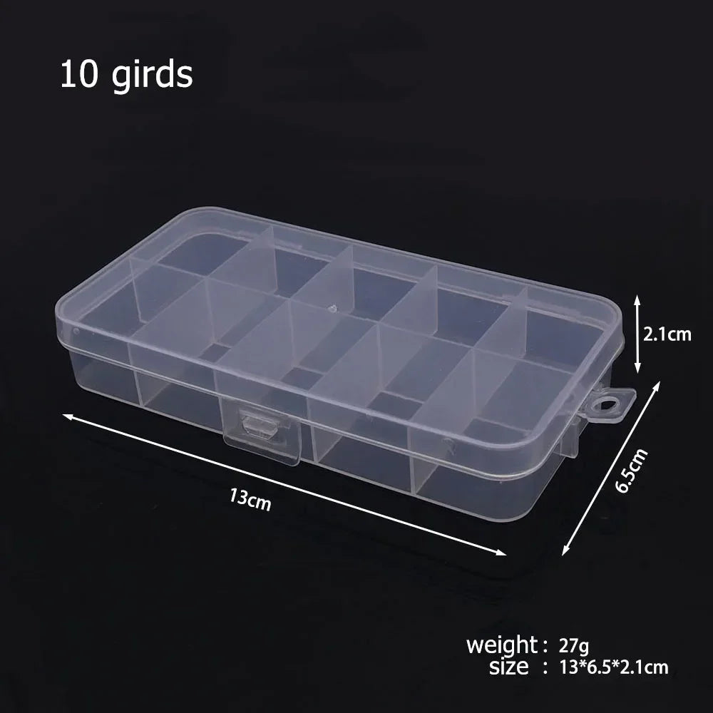 6–32 Compartment Plastic Storage Organizer Box for Beads, Jewelry & Craft Supplies