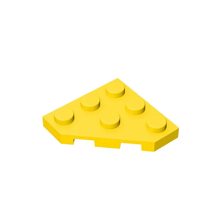 Gobricks GDS-556 Wedge Plate 3 x 3 Cut Corner | Compatible Building Block for DIY alternate view