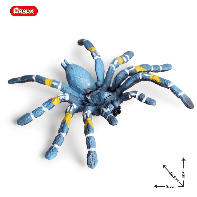Oenux Insect Animals Model Spider Web Scorpion Bat Action Figures Figurine Miniature Cute Educational Kid Toy Halloween Gift