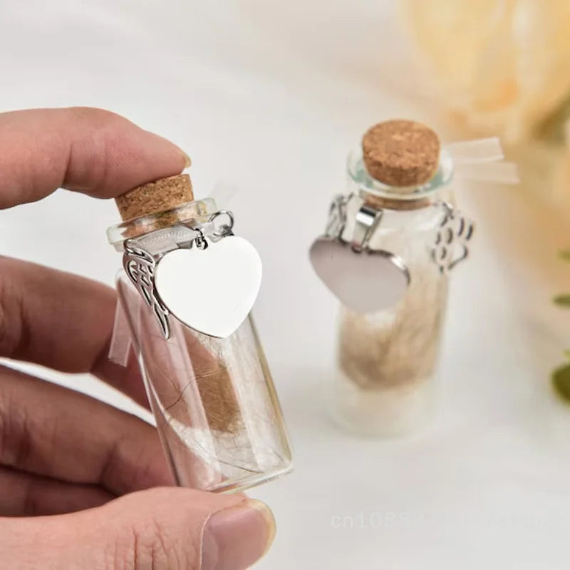 【xxx】Pet Memorial Bottle For Pet Hair Dogs Cats Fur Keepsake Bottle Storage With 3 Silver Accessorie