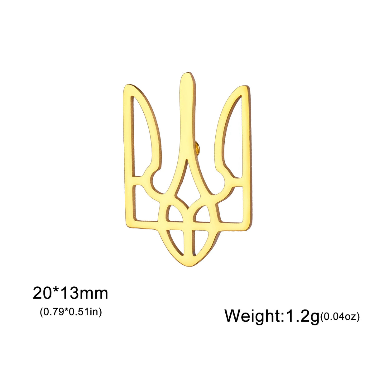 Cazador Ukraine National Symbol Brooch Pin for Men Women Stainless Steel Jewelry Suit Collar Badges 2026 Wholesale Waterproof