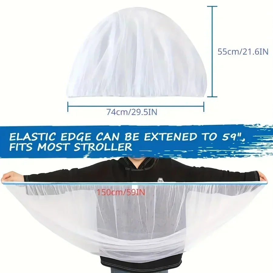 Baby Stroller Mosquito Net with Full Coverage | Sunshade and Windshield Mesh detail view