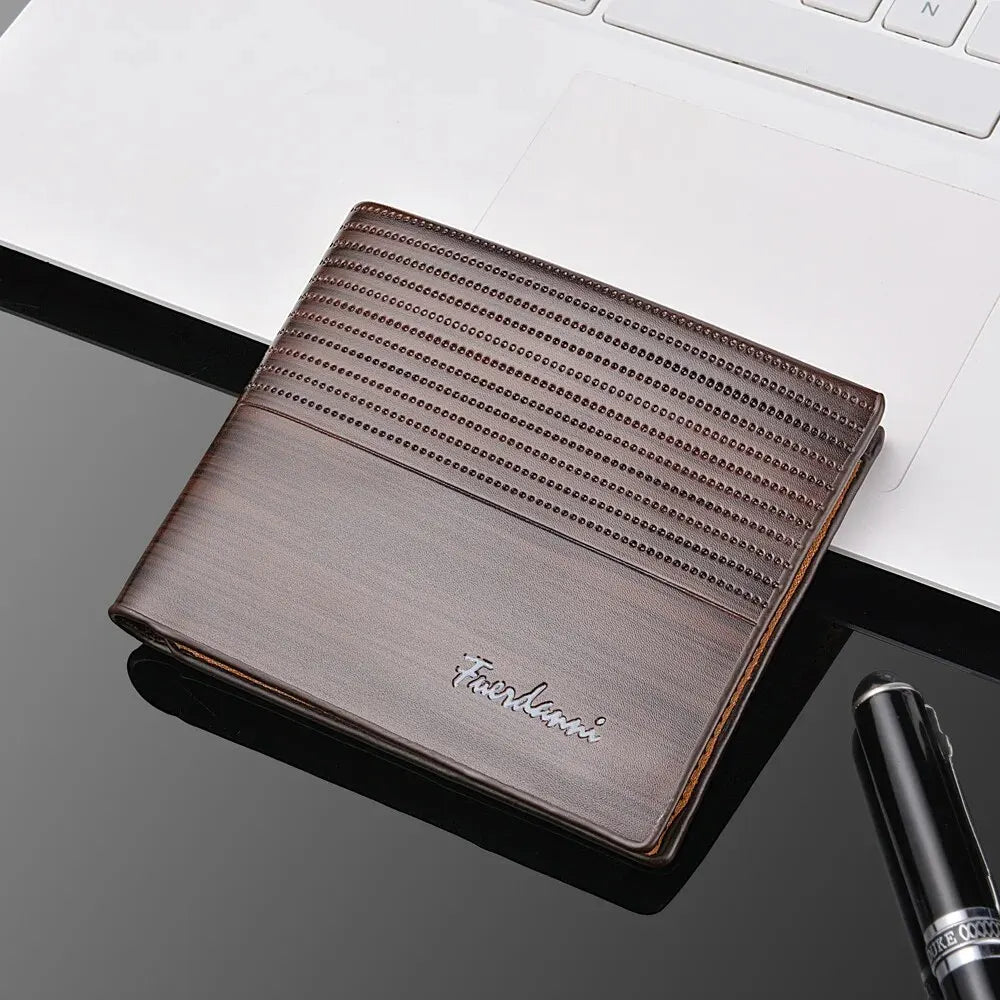 Men's Slim PU Leather Wallet | Business Card Holder with Multiple Slots lifestyle view