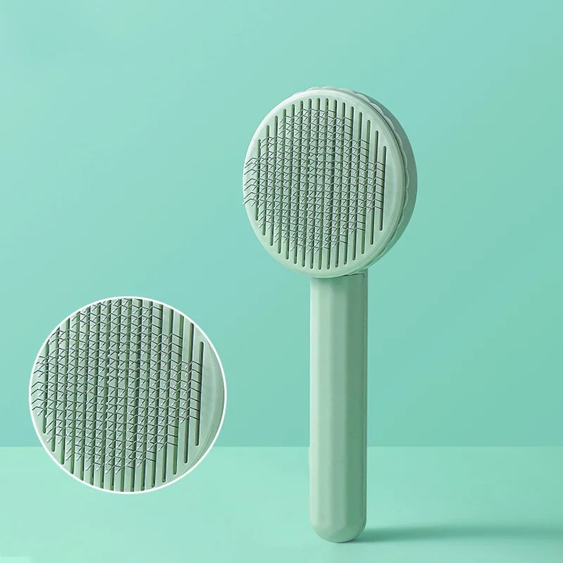 Pet Deshedding Comb | Self Cleaning Needle Brush for Dogs and Cats detail view