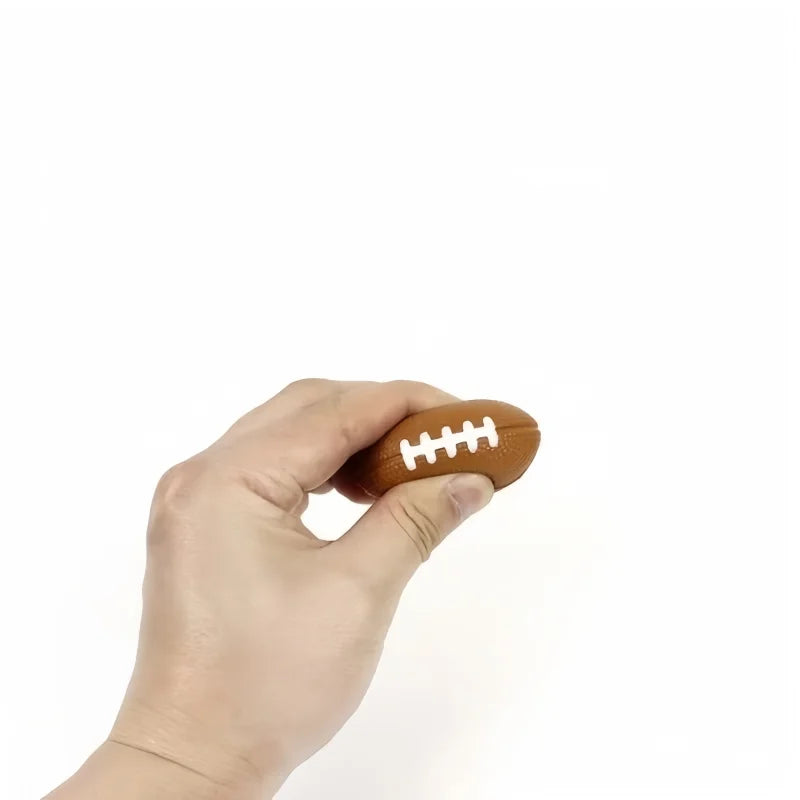 6pcs Mini PU Rugby Party Toy mini foam squeeze sports ball to Relieve Stress Anxiety lifestyle view