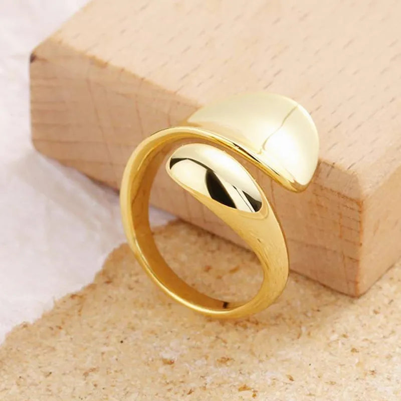 925 Sterling Silver Geometry Adjustable Rings For Women Engagement Luxury Beautiful Je close-up view