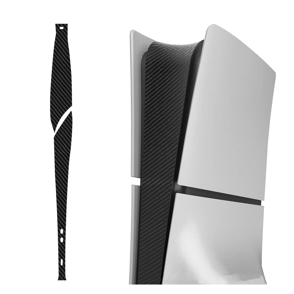 For Sony PS5 Slim Console Carbon Fiber Skin Cover Sticker Host Center Decals Game Con alternate view