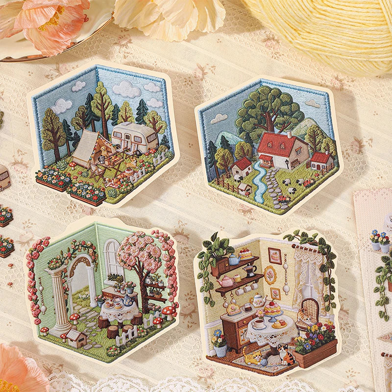 Journal GO Creative 3D Scenes Cartoon Landscape Stickers Spring diy Sticker for Gift alternate view