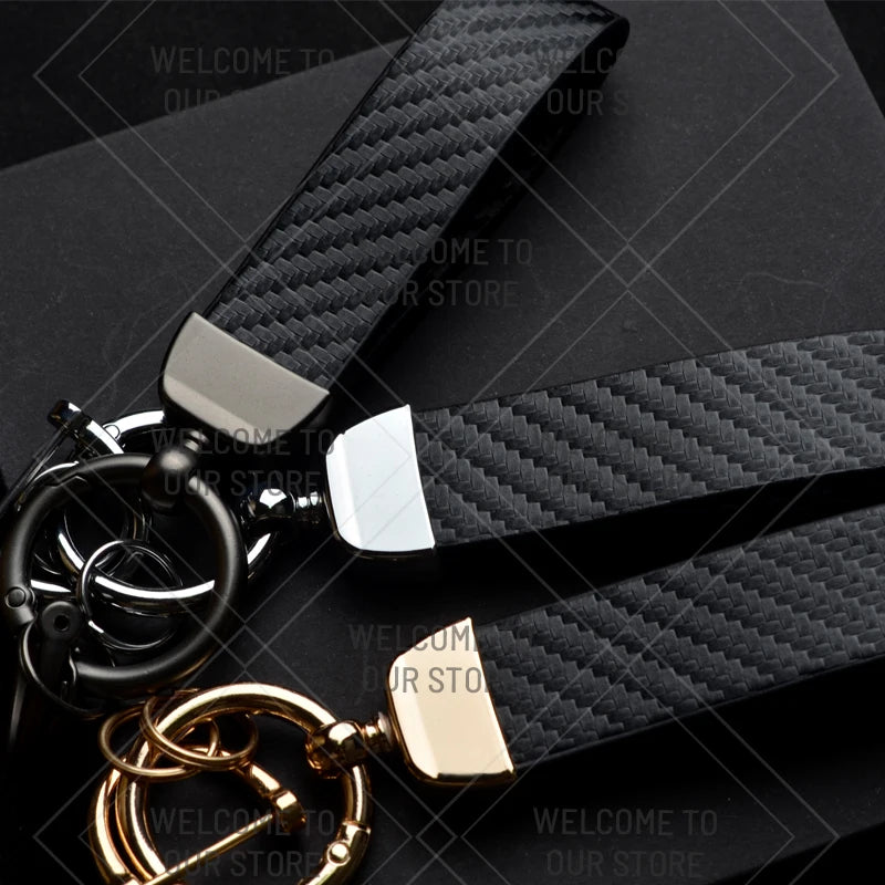 Skoda VRS Carbon Fiber Keychain | Car Emblem Key Ring for Citigo Kodiaq Yeti Rapid additional angle