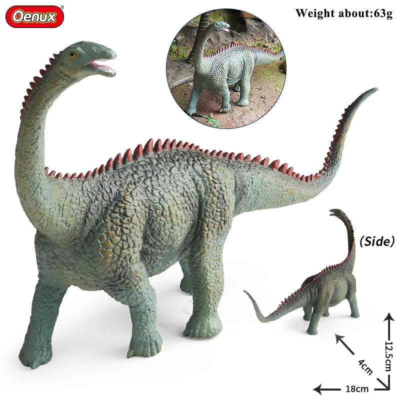 Oenux Jurassic Dinosaurs Action Figures Set | 5 Realistic PVC Models Collection Toy additional angle