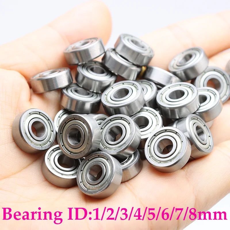 Small Bearing Inner Diameter 2mm 3mm 4mm 5mm 6mm 7mm 4x10x4 5x11x4 5x9x3 Miniature RC Car Skate Carb