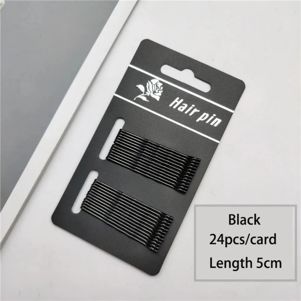 24/50pcs Black Hairpins For Women Hair Clip Lady Bobby Pins Invisible Wave Hairgrip M alternate view