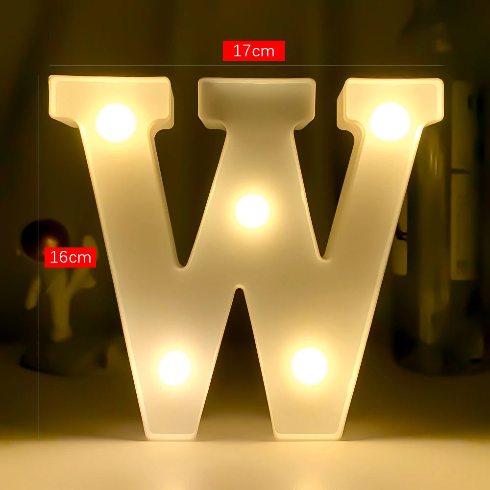 Creative Luminous Letter Night Light | Battery-Powered LED Decor for Parties additional angle