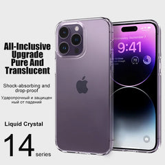 Luxury Clear Silicone Phone Case For iPhone 16 15 14 13 12 11 Pro Max XR X XS 7 8 Plu alternate view