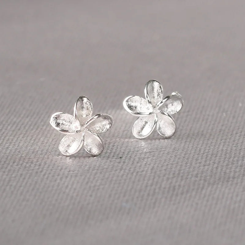 925 Silver Needles Lovely Mini Stud Earrings Women Cute Heart Star Moon Daisy Chris additional angle