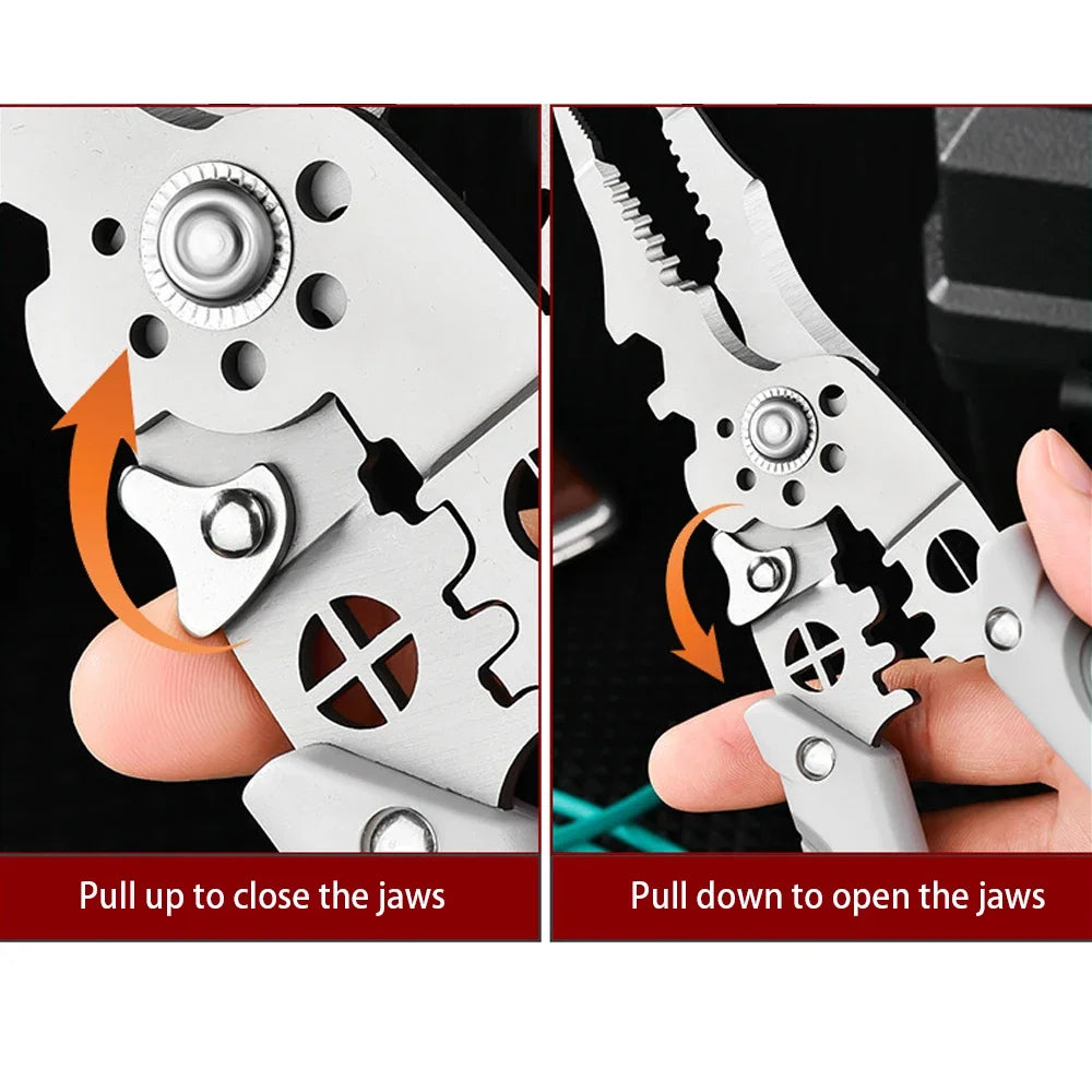 6-in-1 Multifunctional Electrician Pliers | Wire Stripper, Cutter, and Crimper additional angle