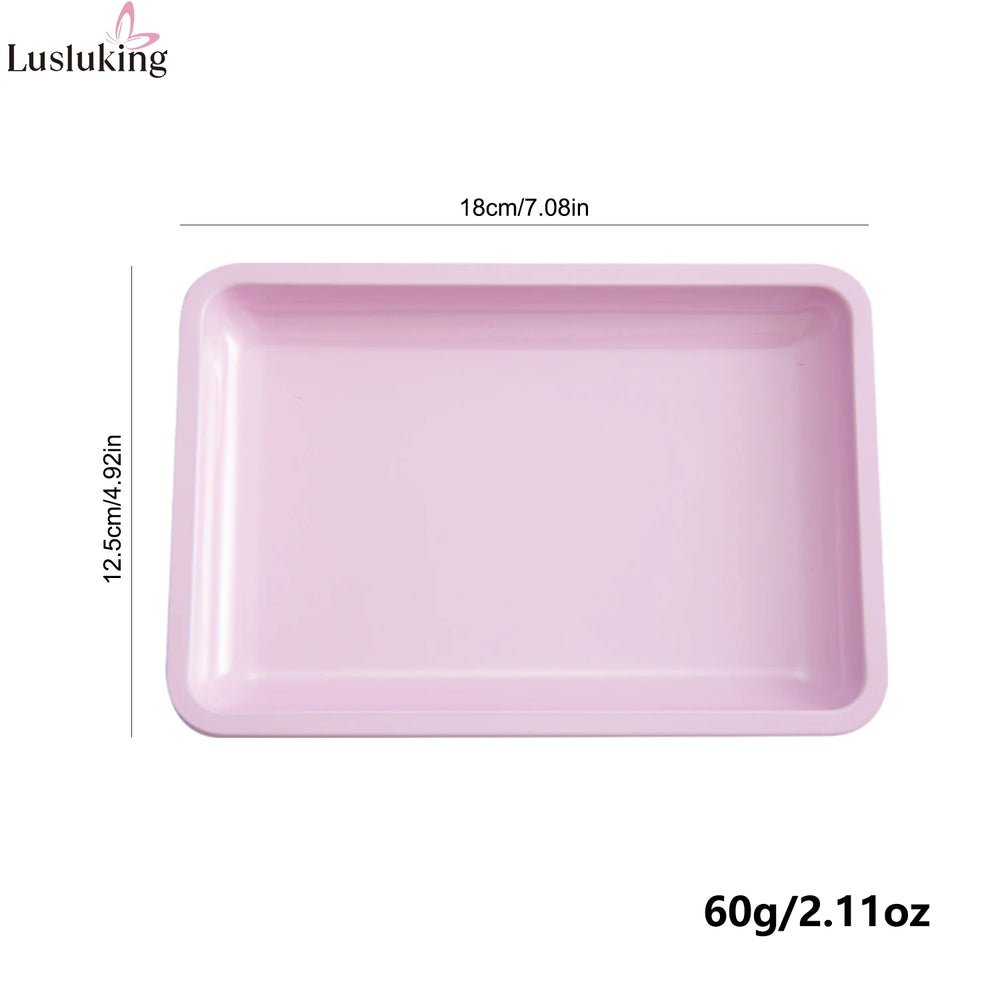 Premium Tinplate Nail Art Tray Multi Shape Nail Tool Organizer Storage Tray for Manic alternate view