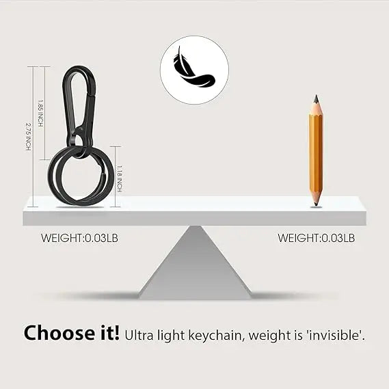 Metal Keychain Clip Hook Keyring | Double Loop Key Holder for Car Keys alternate view