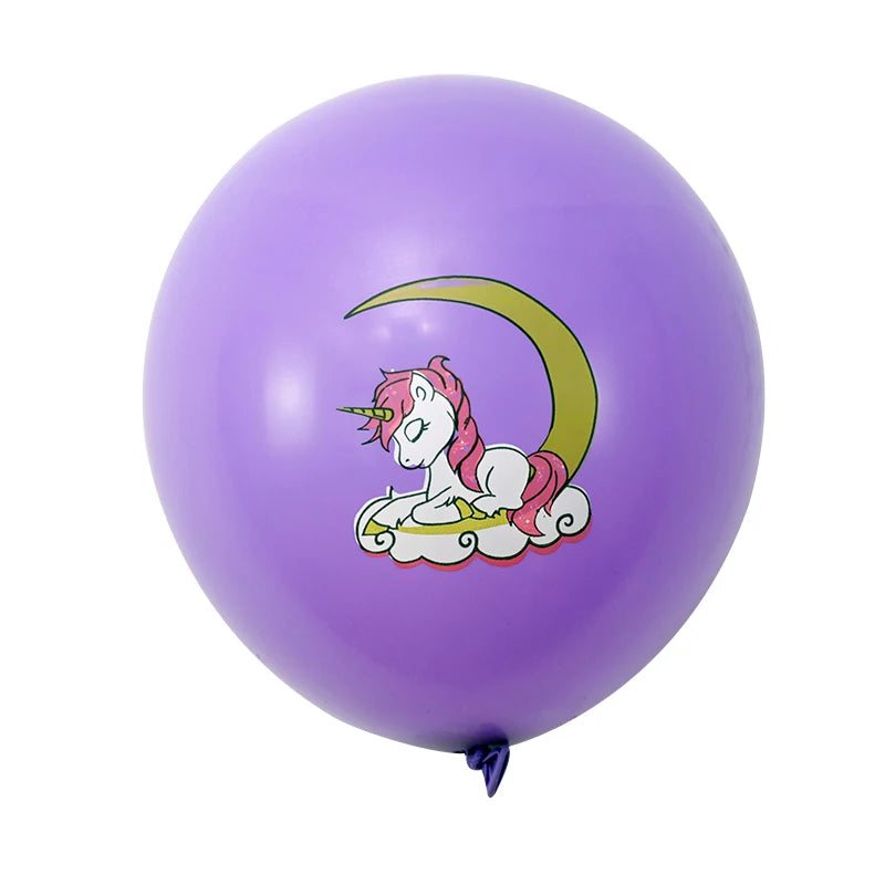 20pcs Pink Unicorn Latex Balloons | Unicorn Theme Birthday Party Decoration close-up view