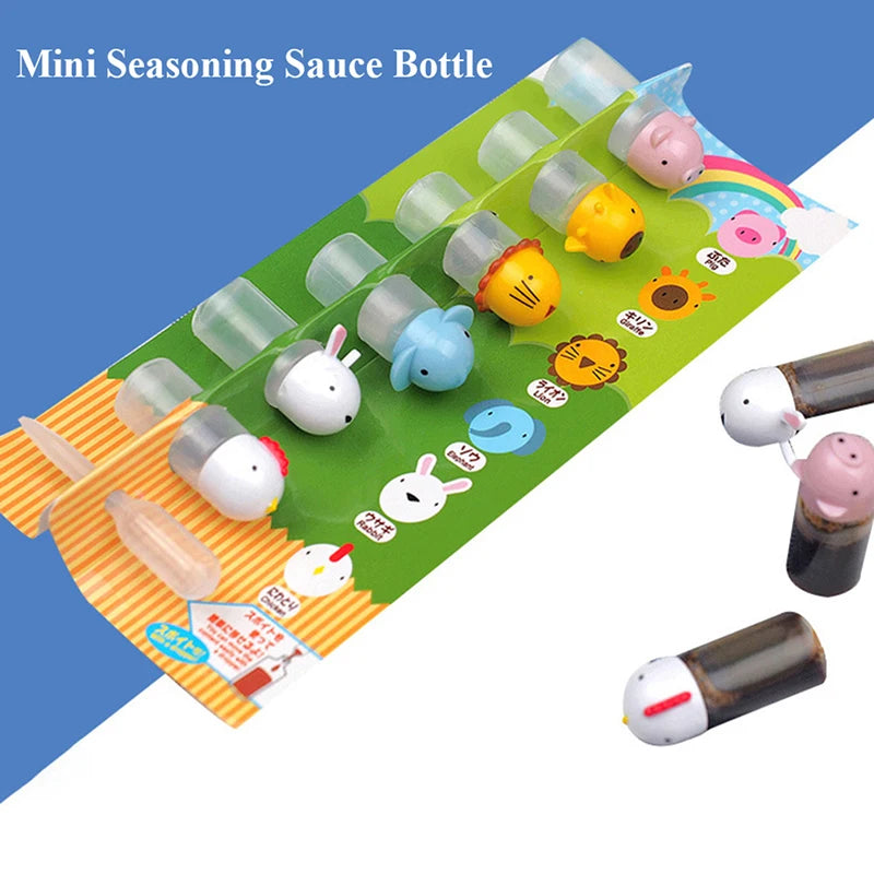 1-6Pcs Mini Seasoning Sauce Bottle Portable Tomato Ketchup Bottle Salad Dressing Cont lifestyle view