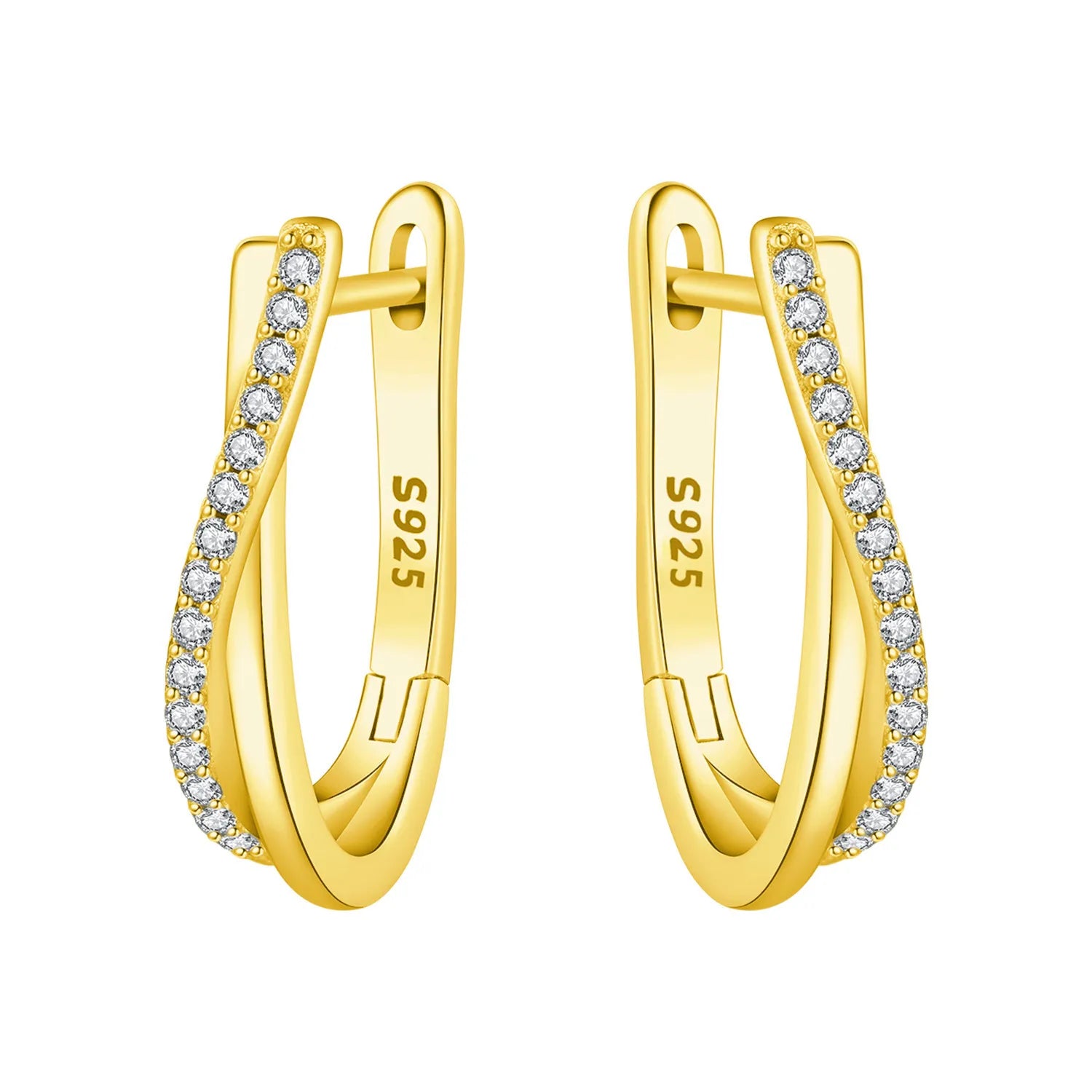 Original 925 Sterling Silver Planet Starlight Earrings Fashion 18K Gold Hoop Earrin additional angle