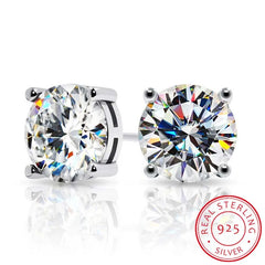 2.0ct Moissanite Earrings for Women Lab Grown Diamond Ear Studs 925 Sterling Silver F alternate view