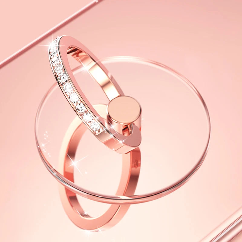 Transparent Cell Phone Ring Holder Stand 360°Degree Rotation Clear Finger Grip Kickst lifestyle view